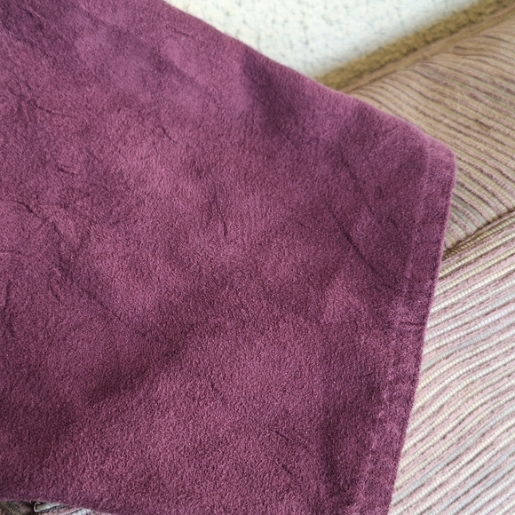 RQT Women's Purple Blouse Long Sleeve Curve Yoke Collar/Cuffs Button Front - Picture 8 of 8